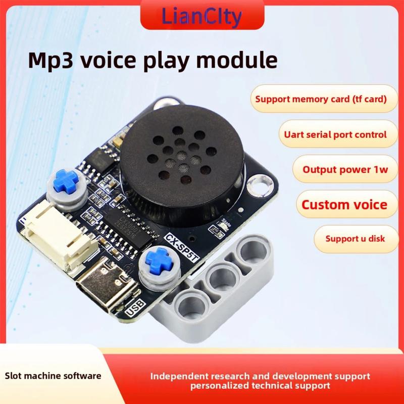 SP5T MP3 Audio Module UART Serial Intelligent Voice Broadcast Compatible with Electronic Building Blocks China Mainland
SP5T MP3 Audio Module UART Serial Intelligent Voice Broadcast Compatible with Electronic Building Blocks China Mainland