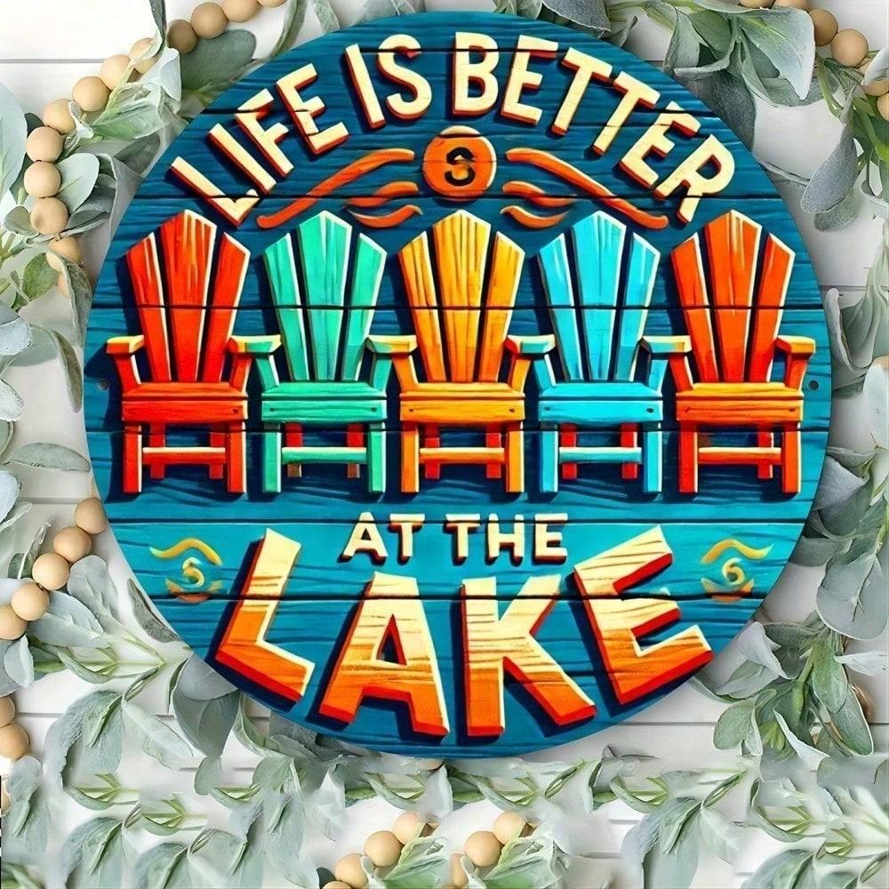 Vintage Lake Life Metal Tin Sign 8x12 Inch Rustic Aluminum Poster Farmhouse Wall Art Durable for Outdoor Indoor різнокольоровий
Vintage Lake Life Metal Tin Sign 8x12 Inch Rustic Aluminum Poster Farmhouse Wall Art Durable for Outdoor Indoor різнокольоровий