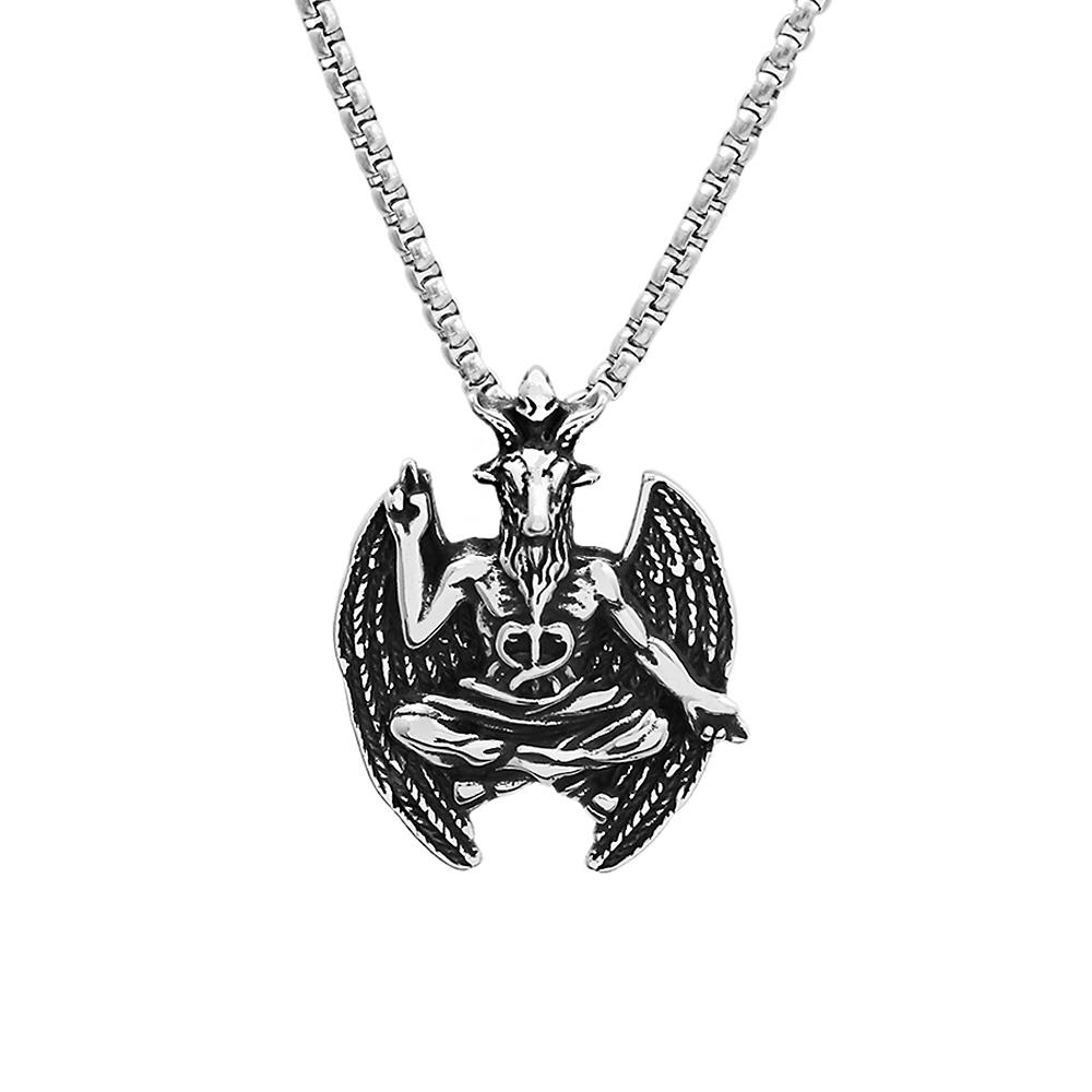 New Vintage Gothic Satanic Goat Pendant Necklace For Men 316L Stainless Steel Demon Devil Lucifer Necklace Fashion Party Jewelry
New Vintage Gothic Satanic Goat Pendant Necklace For Men 316L Stainless Steel Demon Devil Lucifer Necklace Fashion Party Jewelry