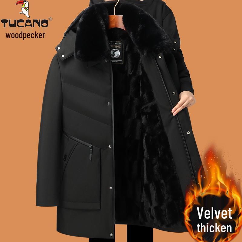 Woodpecker Men s Fleece-Lined Thick Winter Coat - Mid-Length Cotton Jacket for Middle-Aged and Elderly 185/104A (suitable for 135-150 jin)
Woodpecker Men s Fleece-Lined Thick Winter Coat - Mid-Length Cotton Jacket for Middle-Aged and Elderly 185/104A (suitable for 135-150 jin)
