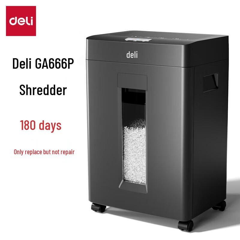 Deli GA666P Commercial Cross-Cut Paper Shredder CN plug (adapter included)
Deli GA666P Commercial Cross-Cut Paper Shredder CN plug (adapter included)