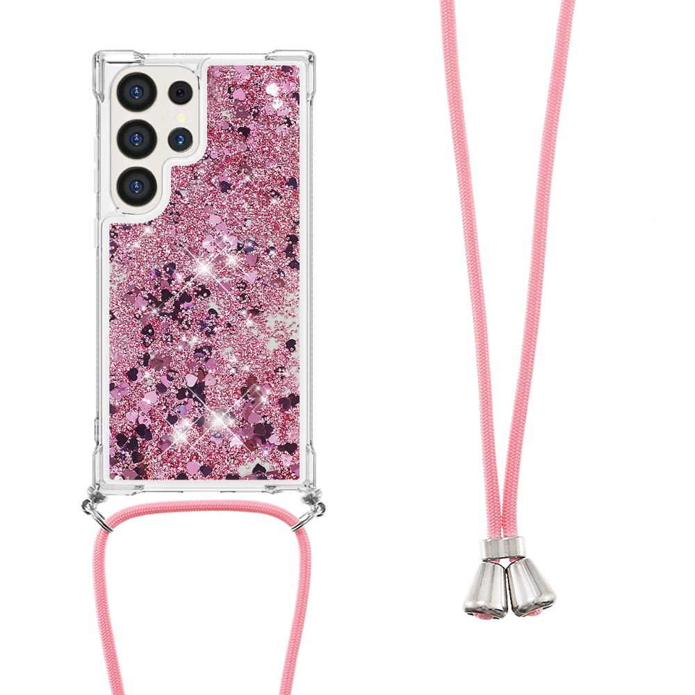 For Samsung Galaxy S24 Ultra TPU Case Quicksand Design Phone Cover with Lanyard Silver/Hearts
For Samsung Galaxy S24 Ultra TPU Case Quicksand Design Phone Cover with Lanyard Silver/Hearts