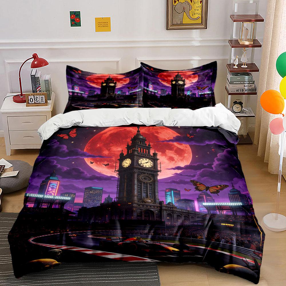 Clock tower, red moon, butterflies. Bedding sets Duvet cover sets Duvet covers Pillowcases(1 * Duvet Cover 2 * Pillowcases, without duvet insert) 135x200cm
Clock tower, red moon, butterflies. Bedding sets Duvet cover sets Duvet covers Pillowcases(1 * Duvet Cover 2 * Pillowcases, without duvet insert) 135x200cm