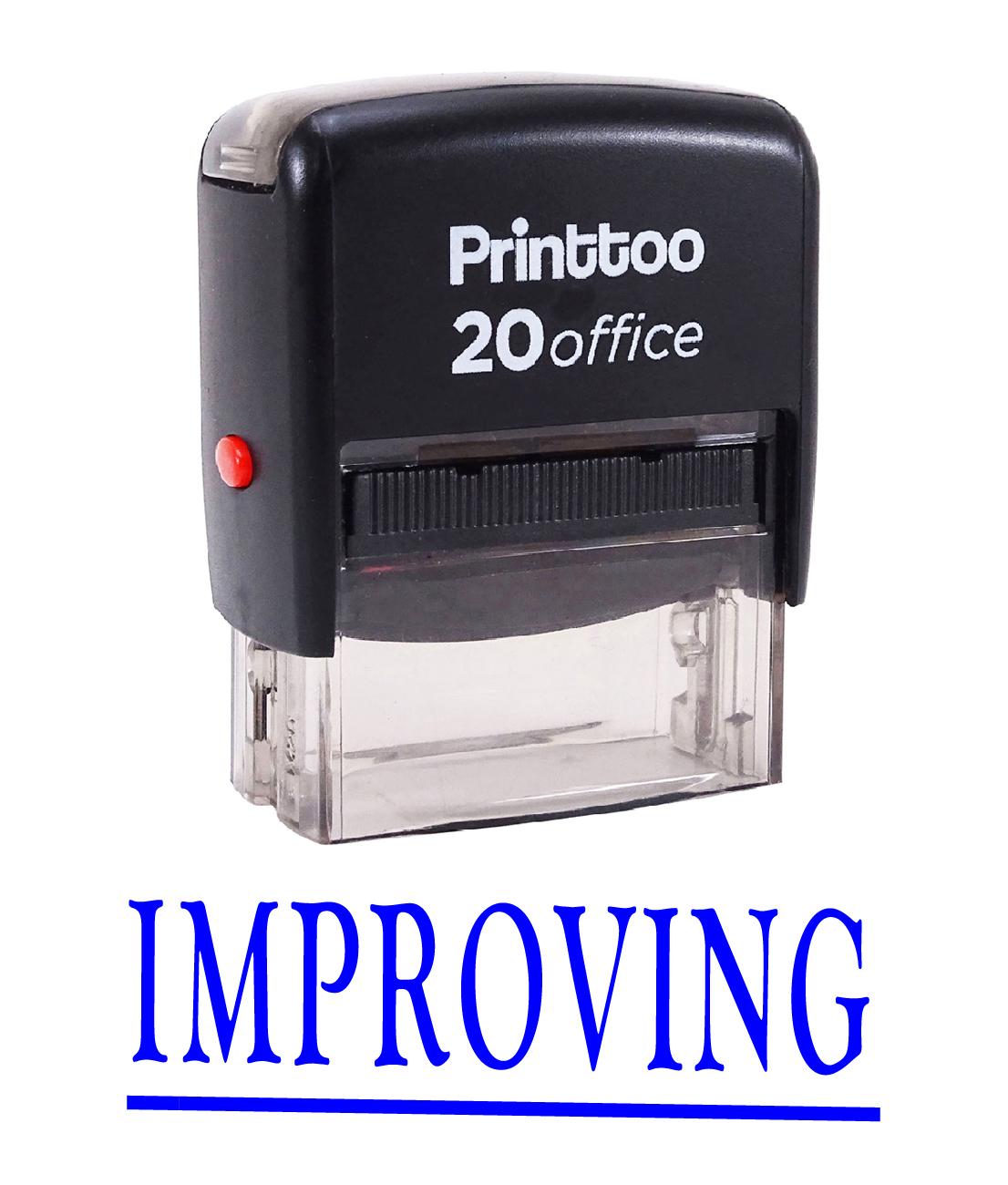 Printtoo Office Stationary IMPROVING Self Inking Rubber Stamp Custom 14 mm x 38 mm (Approx) синій
Printtoo Office Stationary IMPROVING Self Inking Rubber Stamp Custom 14 mm x 38 mm (Approx) синій