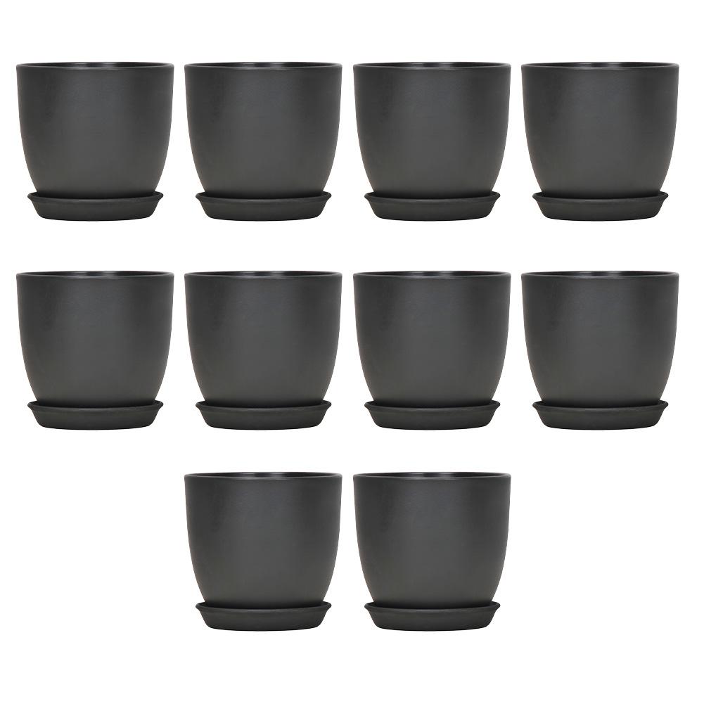 Set of 10 Plastic Plant Pots with Pallet for Home Garden Ornaments Black White 180 165mm Suitable for Flowers Herbs
Set of 10 Plastic Plant Pots with Pallet for Home Garden Ornaments Black White 180 165mm Suitable for Flowers Herbs