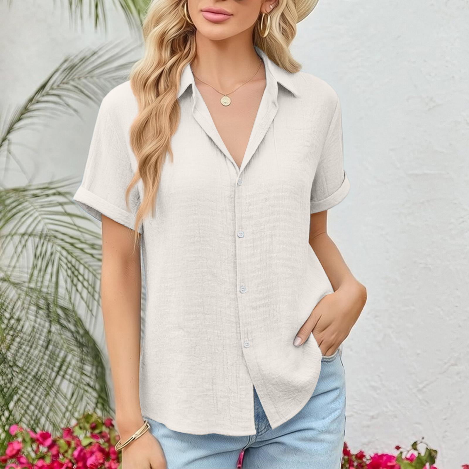 Women s T-shirt Casual Shirt Elegant Summer Short Sleeved Button Oversized T-shirt Shirt Top L бежевый
Women s T-shirt Casual Shirt Elegant Summer Short Sleeved Button Oversized T-shirt Shirt Top L бежевый