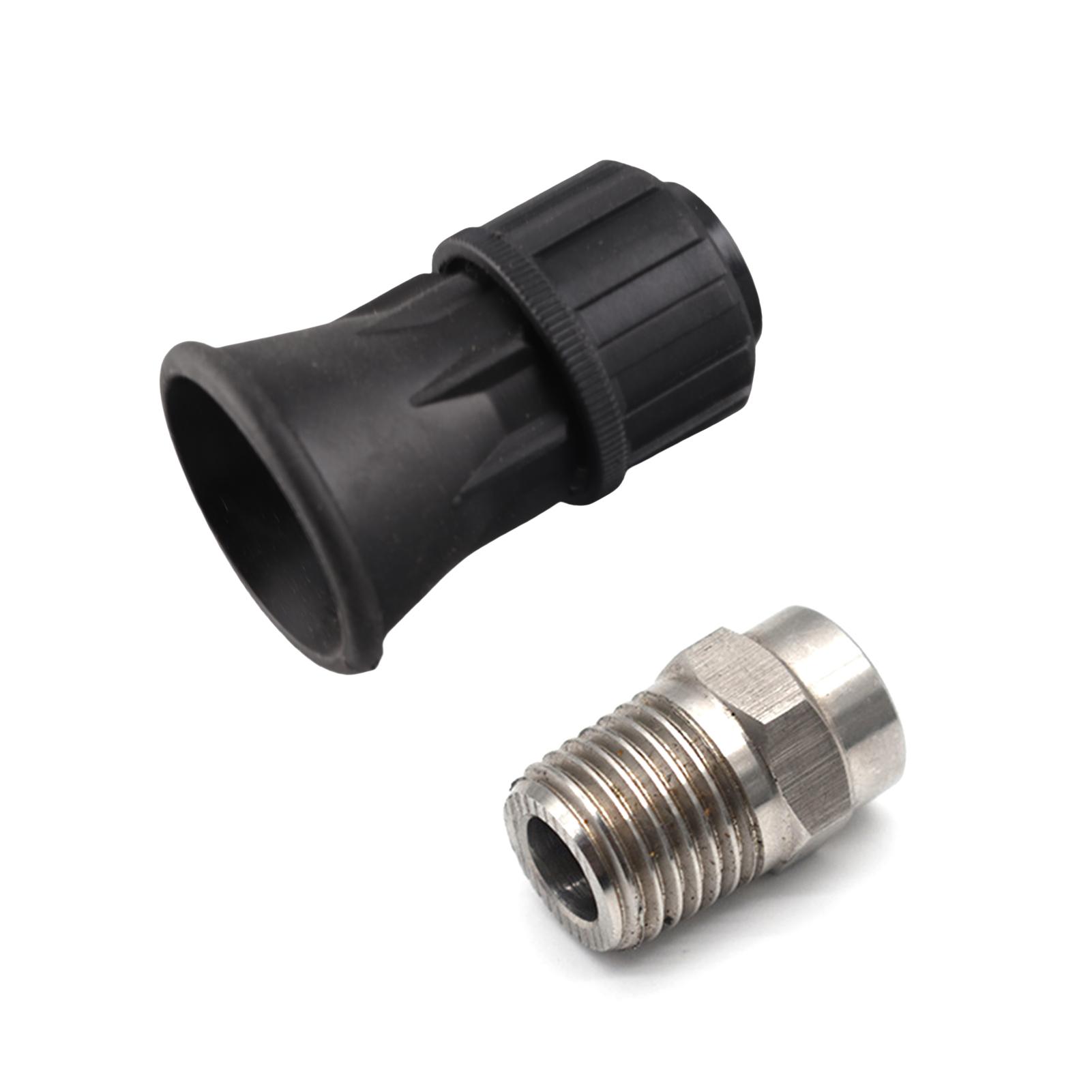 40 Degree Pressure Washer Nozzle Car High Pressure Washer Spray Nozzle Tips 4.0 Hole Stainless Steel Material with with Rubber чёрный
40 Degree Pressure Washer Nozzle Car High Pressure Washer Spray Nozzle Tips 4.0 Hole Stainless Steel Material with with Rubber чёрный