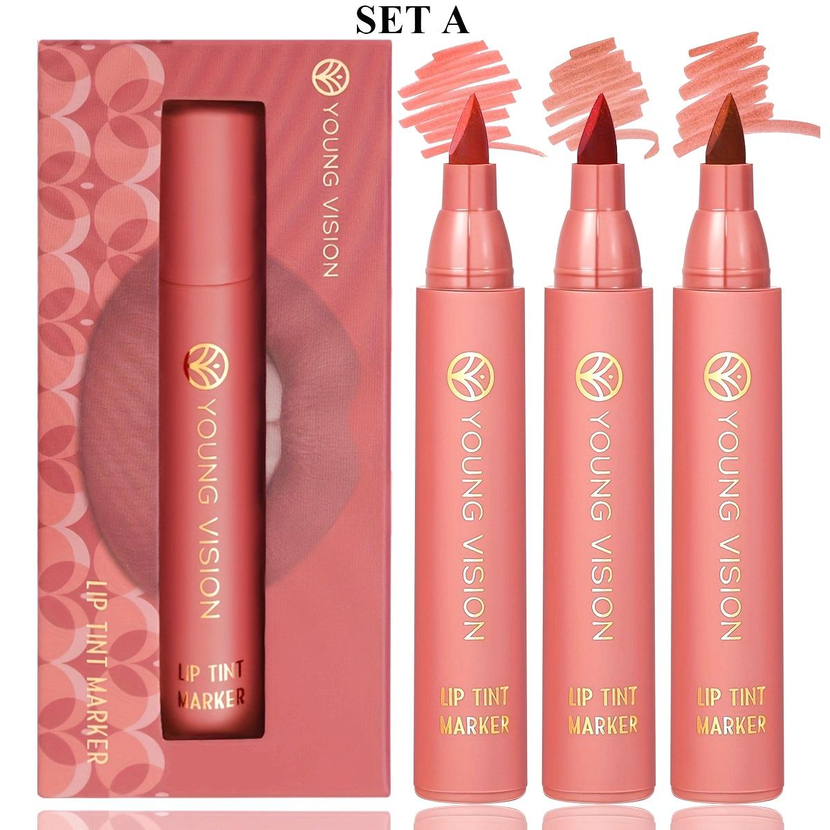 Lip Tint Marker 3pcs Set, Lightweight Lip Stain, Liquid Lipstick with Nude Matte Shades, Lip Liner and Stick 2-in-1, Long Wearing and Waterproof
Lip Tint Marker 3pcs Set, Lightweight Lip Stain, Liquid Lipstick with Nude Matte Shades, Lip Liner and Stick 2-in-1, Long Wearing and Waterproof