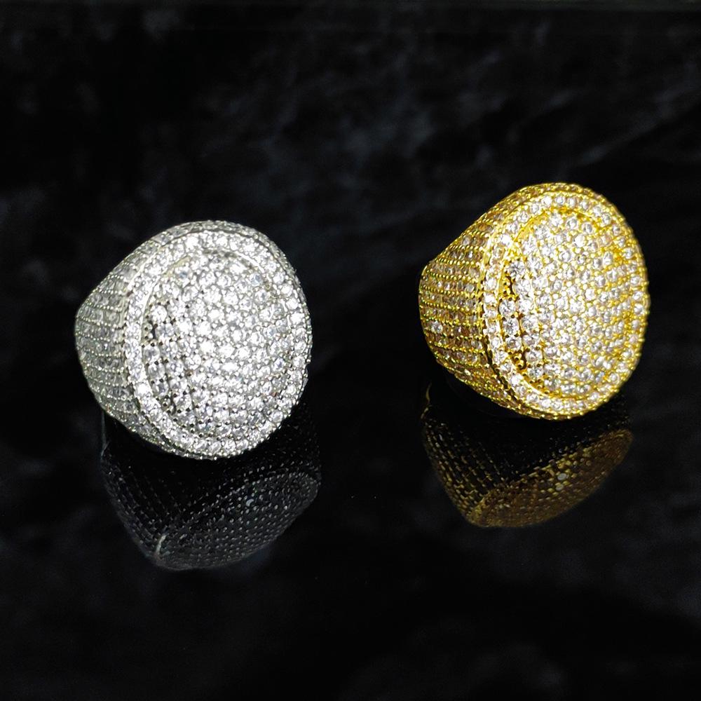 Trendy Round Zircon Copper Ring - European & American Style, Full Diamond Design, Hip Hop Couple Accessory Size 10 золотой
Trendy Round Zircon Copper Ring - European & American Style, Full Diamond Design, Hip Hop Couple Accessory Size 10 золотой