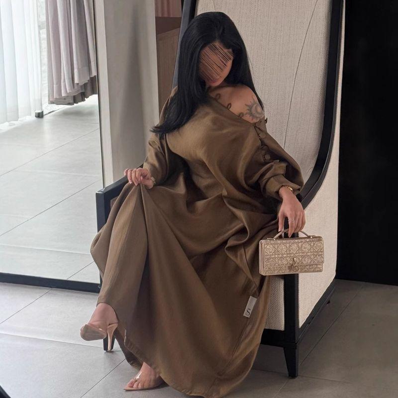 Европейское и американское платье-халат в стиле ретро с пуговицами в ближневосточном стиле, официальное платье Brown XXL
Европейское и американское платье-халат в стиле ретро с пуговицами в ближневосточном стиле, официальное платье Brown XXL