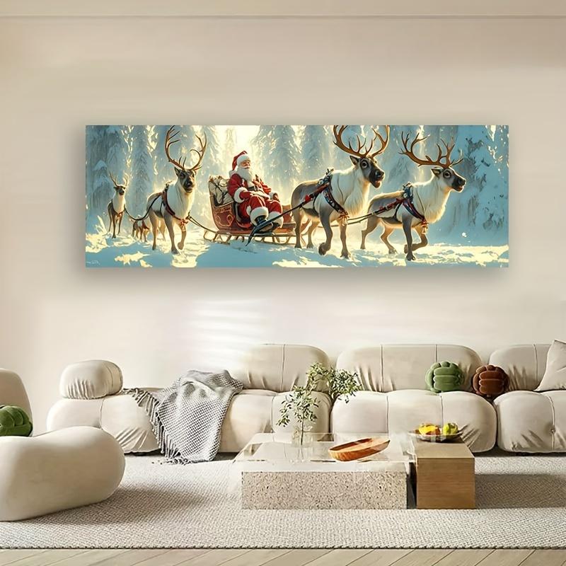 Snowy Wonderland Christmas Canvas Art - Holiday Santa Claus, Elk and Deer Poster Set for Living Room Decoration, Unframed, Ideal (as the picture,50x100cm No Frame)
Snowy Wonderland Christmas Canvas Art - Holiday Santa Claus, Elk and Deer Poster Set for Living Room Decoration, Unframed, Ideal (as the picture,50x100cm No Frame)
