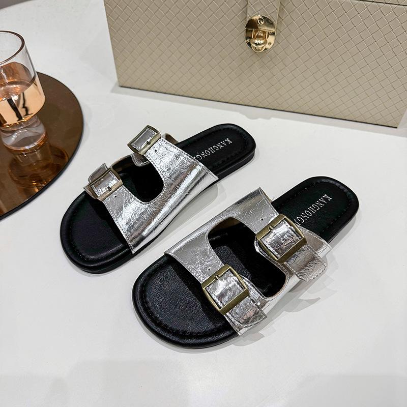 2025 spring new slippers women s summer wear flat-bottomed silver retro beach cool slippers women 35 чёрный
2025 spring new slippers women s summer wear flat-bottomed silver retro beach cool slippers women 35 чёрный