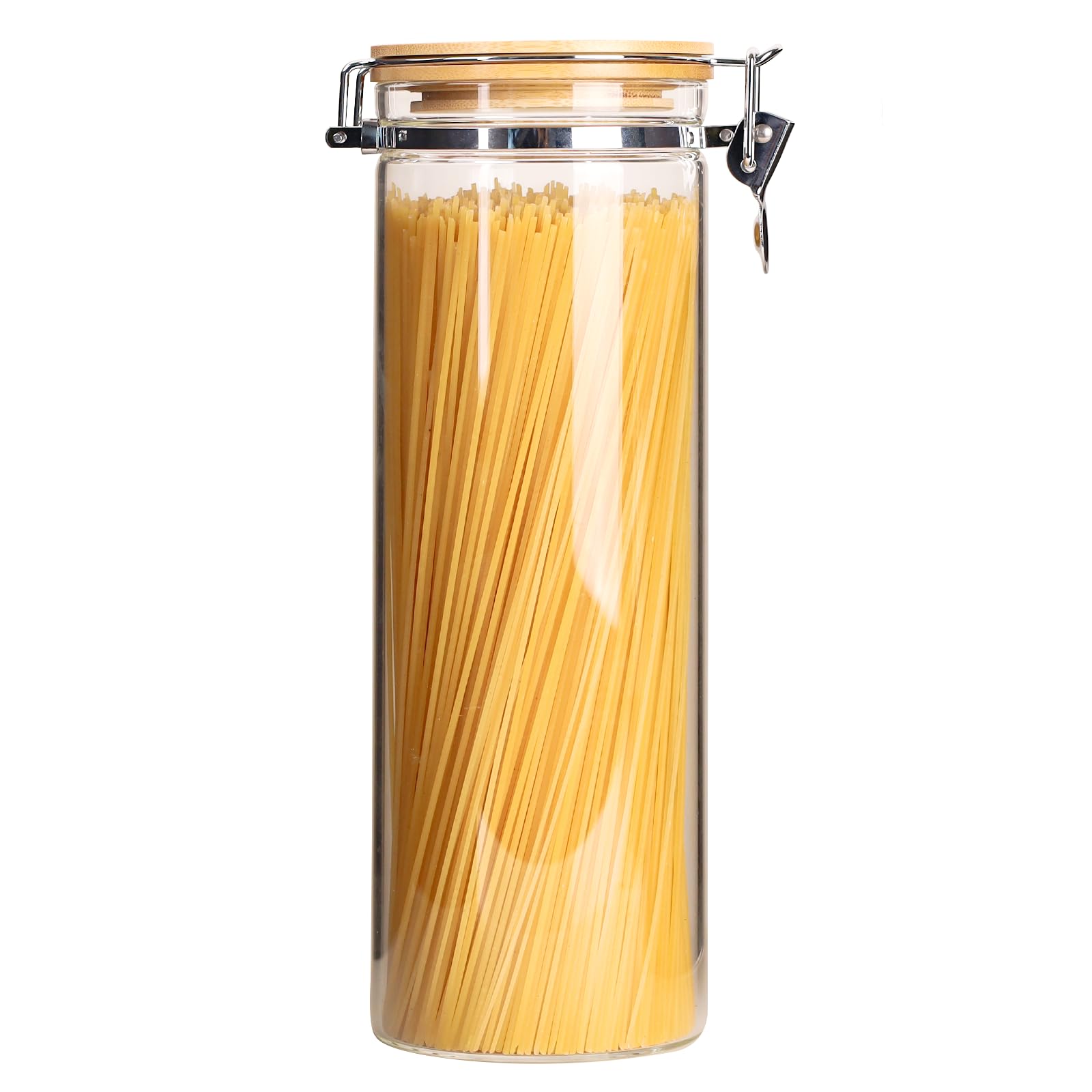 KKC Pasta Storage Container Glass Pasta Case Airtight Pasta Canister Pasta Noodle Container Glass Bamboo Lid 2000ML
KKC Pasta Storage Container Glass Pasta Case Airtight Pasta Canister Pasta Noodle Container Glass Bamboo Lid 2000ML
