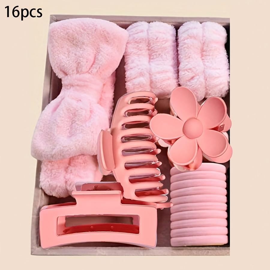 16 Pcs Pack Set Soft Hair Strap Bow Wash Strap Multicolor Matte Matte Large Size Grab Clip High Elastic Hair Ring рожевий
16 Pcs Pack Set Soft Hair Strap Bow Wash Strap Multicolor Matte Matte Large Size Grab Clip High Elastic Hair Ring рожевий