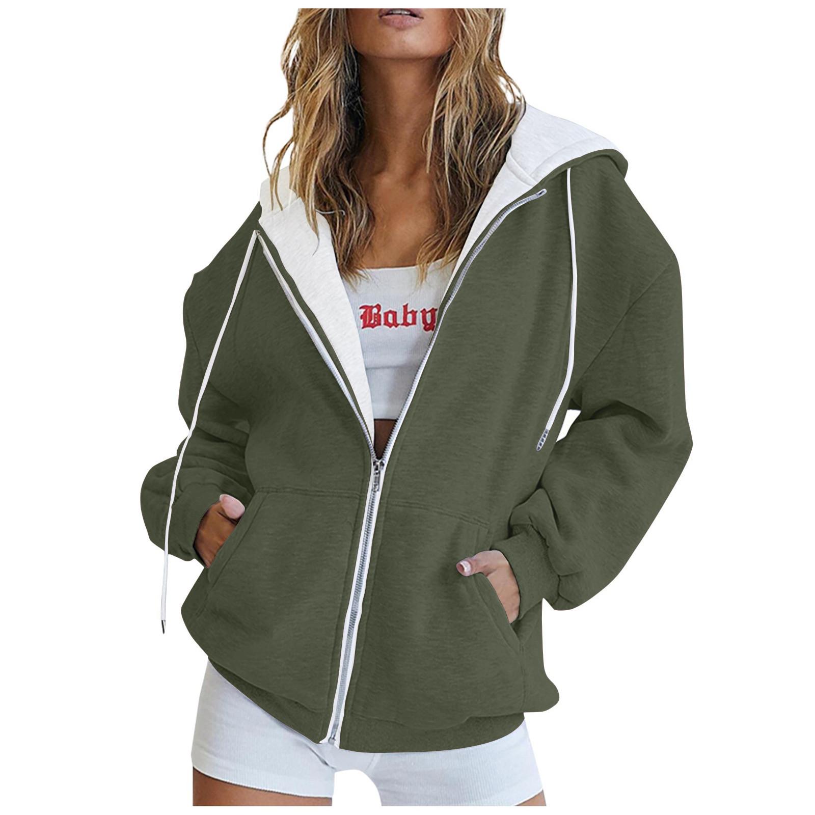 Women s Autumn Fashion Zipper Hoodie Long Sleeve Hooded Pullover Sweatshirt Casual Solid Color Tops With Pockets S винний
Women s Autumn Fashion Zipper Hoodie Long Sleeve Hooded Pullover Sweatshirt Casual Solid Color Tops With Pockets S винний