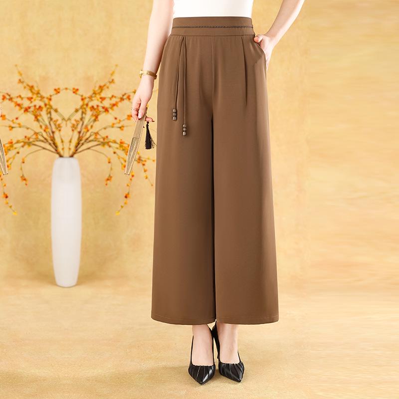 High-Waisted Cropped Wide-Leg Pants for Middle-Aged and Elderly Moms 4XL кавовий
High-Waisted Cropped Wide-Leg Pants for Middle-Aged and Elderly Moms 4XL кавовий