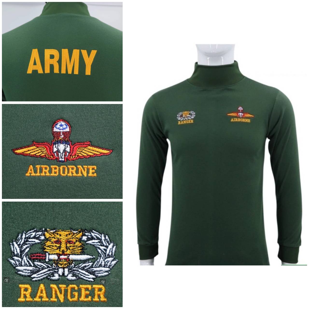 Футболка Королевской тайской армии Ranger Tiger Sword Airborne Military Soldier Thailand Майка с высоким воротом и длинным рукавом с вышитым логотипом для мужчин и женщин унисекс 2XL
Футболка Королевской тайской армии Ranger Tiger Sword Airborne Military Soldier Thailand Майка с высоким воротом и длинным рукавом с вышитым логотипом для мужчин и женщин унисекс 2XL