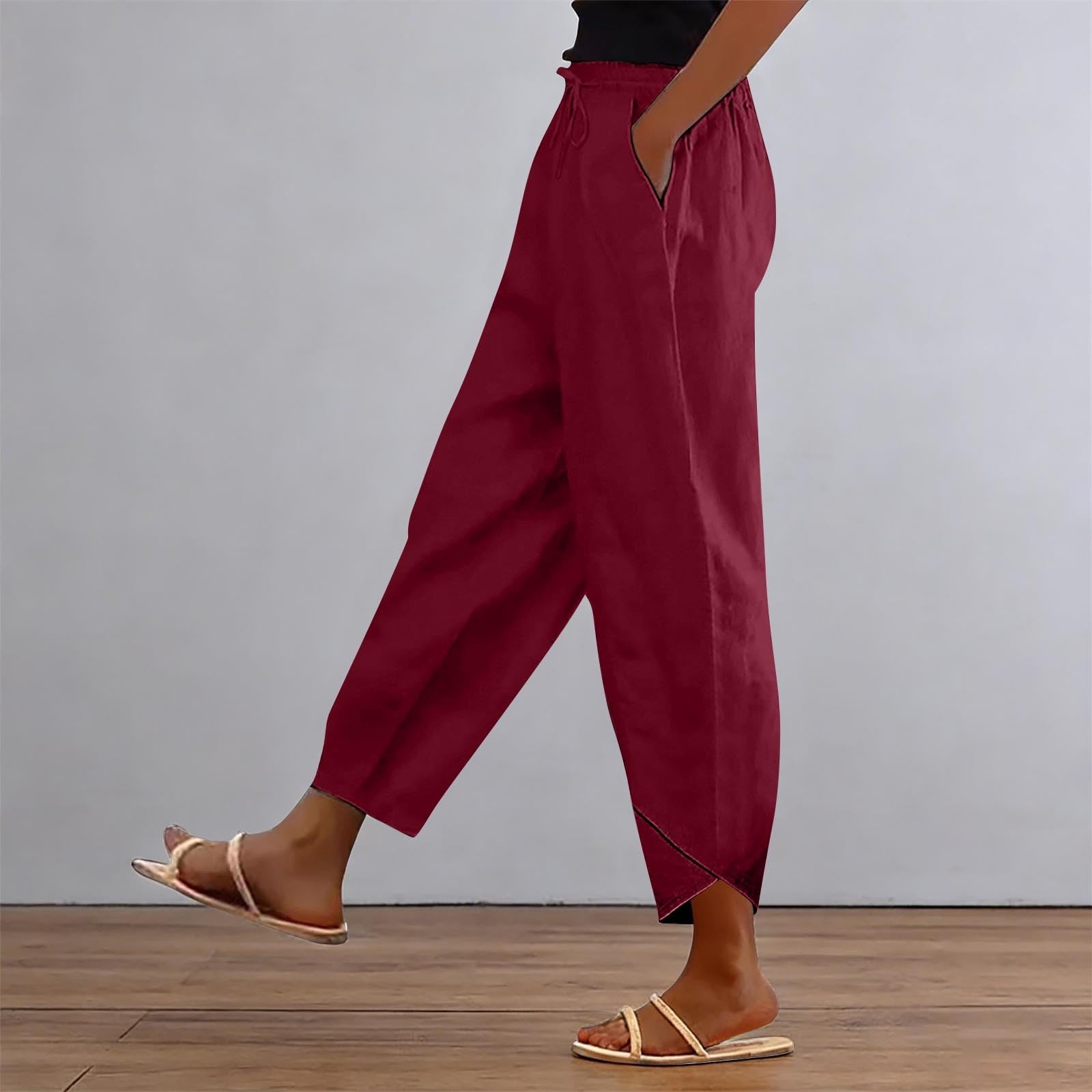 Women Elastic High Waist Pant Casual Fit Wide Leg Long Pants Trousers With Pockets XL винний
Women Elastic High Waist Pant Casual Fit Wide Leg Long Pants Trousers With Pockets XL винний