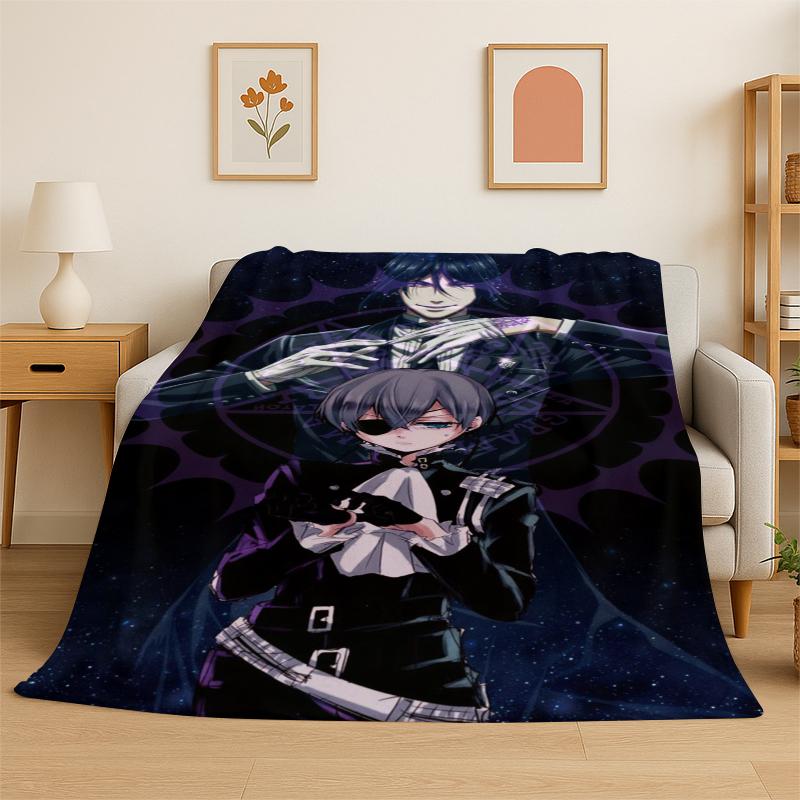 Black Butler Cartoon Anime Flannel Blanket Soft Warm Throw Blanket for Bedroom Living Room Bed Travel Camping Picnic Gift 75x90cm
Black Butler Cartoon Anime Flannel Blanket Soft Warm Throw Blanket for Bedroom Living Room Bed Travel Camping Picnic Gift 75x90cm