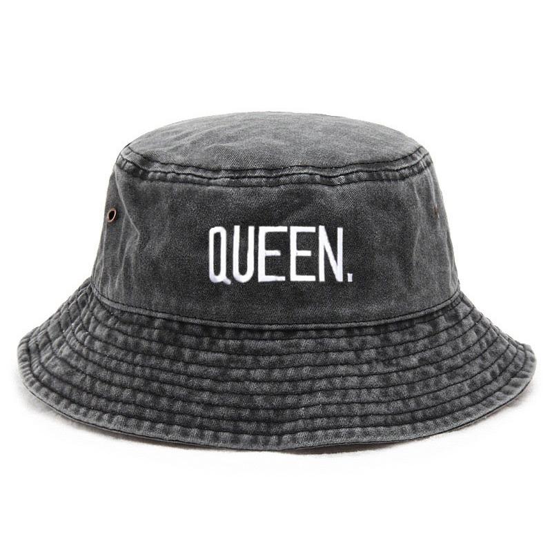 Customize Queen Washed Vintage Bucket Hat New Couple Letter Embroidered Hip Hop Style Hats Outdoor Cotton Fashion Fishing Cap чорний
Customize Queen Washed Vintage Bucket Hat New Couple Letter Embroidered Hip Hop Style Hats Outdoor Cotton Fashion Fishing Cap чорний