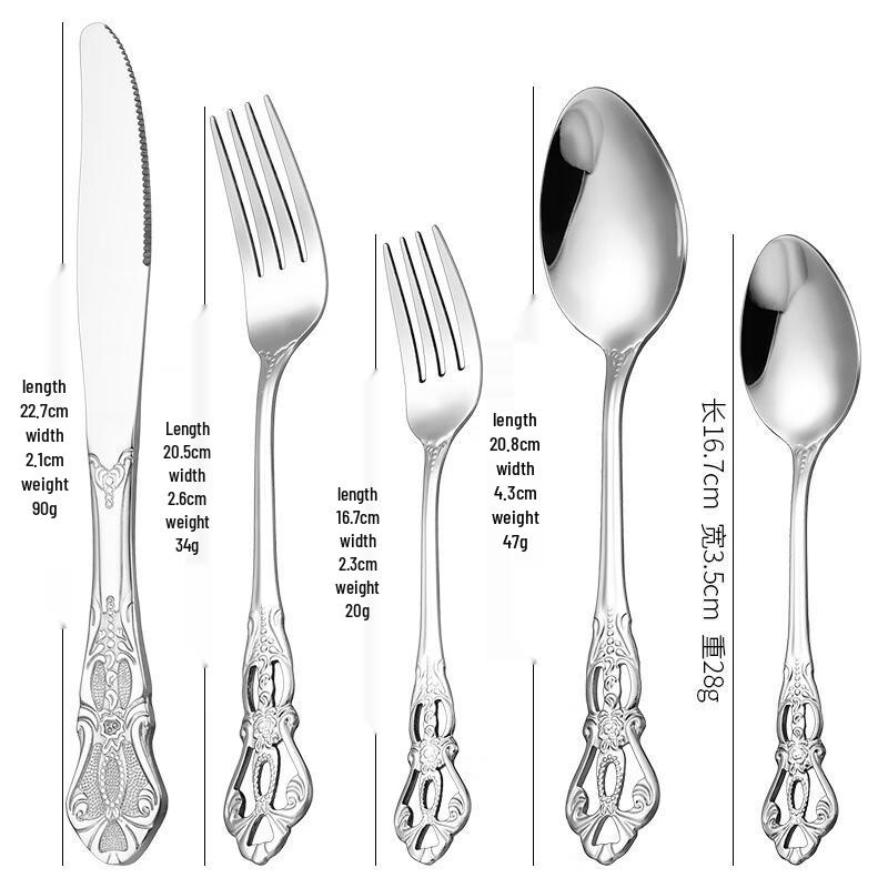 ZISIZ Silver Stainless Steel Cutlery Set
ZISIZ Silver Stainless Steel Cutlery Set