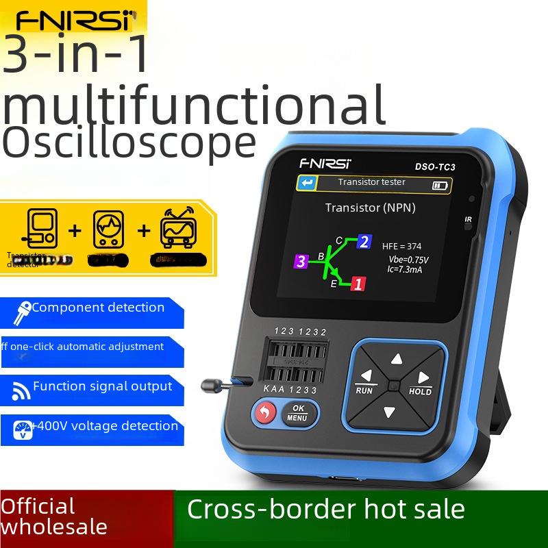 FNIRSI DSO-TC3: 3-в-1 Цифровий осцилограф, тестер транзисторів та LCR-метр Standard Configuration
FNIRSI DSO-TC3: 3-в-1 Цифровий осцилограф, тестер транзисторів та LCR-метр Standard Configuration