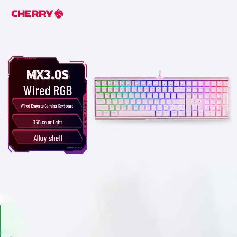 CHERRY MX3.0S RGB Wired Mechanical Gaming Keyboard
CHERRY MX3.0S RGB Wired Mechanical Gaming Keyboard