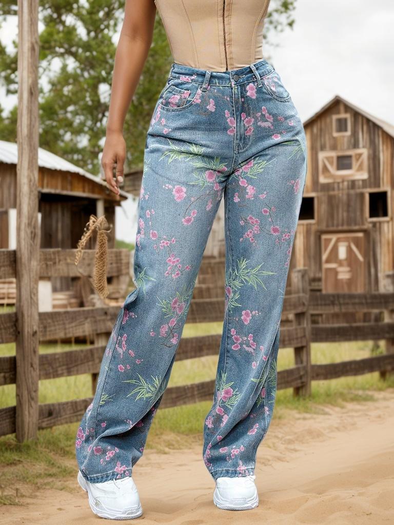 Rose Beauty A Y2K 90s Vintage High Talya Floral Print Slant Pocket Wide Leg Loose Fit Jeans for Women Stretch Denim Jeans Брюки XS
Rose Beauty A Y2K 90s Vintage High Talya Floral Print Slant Pocket Wide Leg Loose Fit Jeans for Women Stretch Denim Jeans Брюки XS