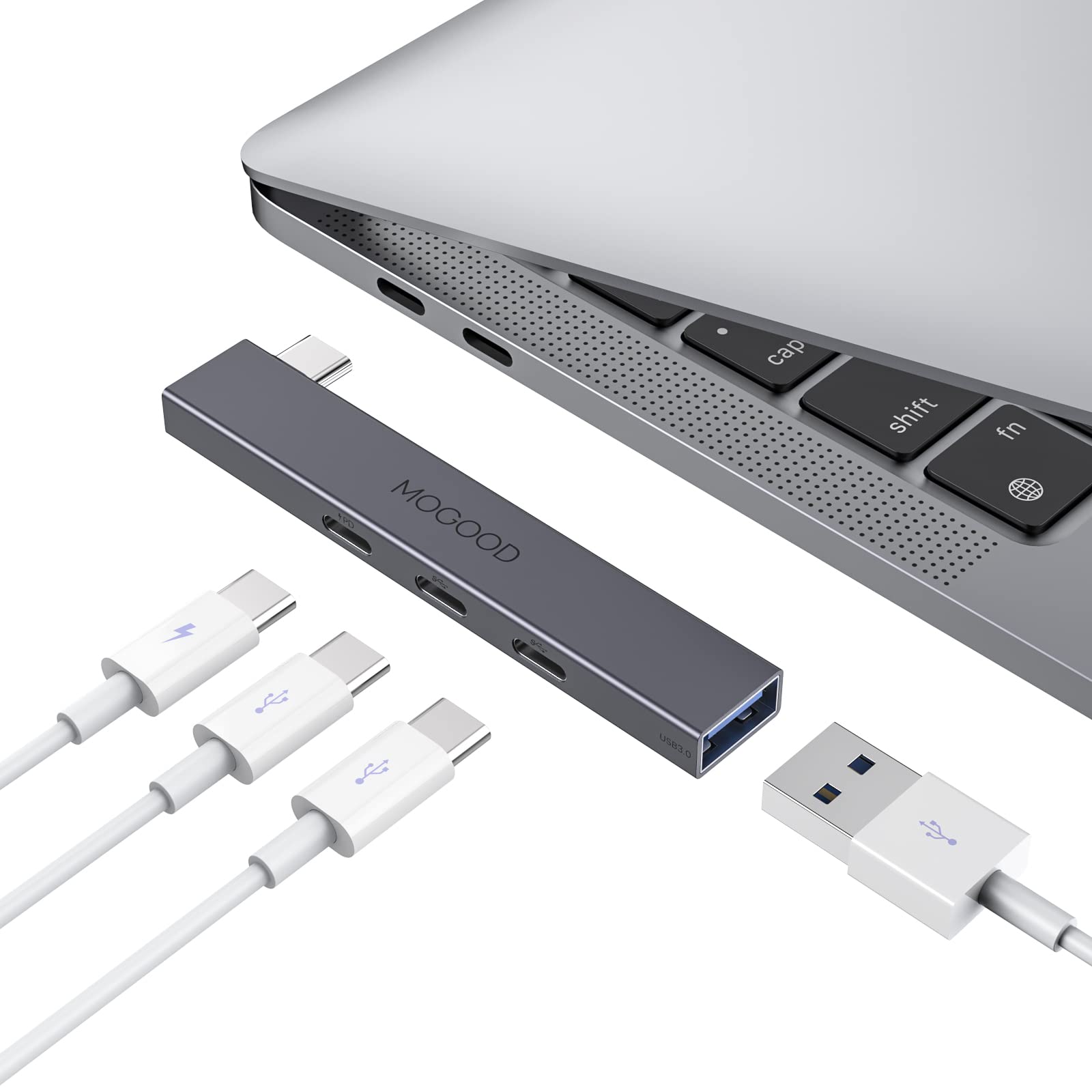 MOGOOD USB C Hub USB-концентратор типа C поддерживает быструю зарядку 60 Вт и высокоскоростную передачу данных 5 Гбит/с. Подходит для MacBook 4-в-1 с 3 USB C2.0 и 1 USB 3.0.
MOGOOD USB C Hub USB-концентратор типа C поддерживает быструю зарядку 60 Вт и высокоскоростную передачу данных 5 Гбит/с. Подходит для MacBook 4-в-1 с 3 USB C2.0 и 1 USB 3.0.