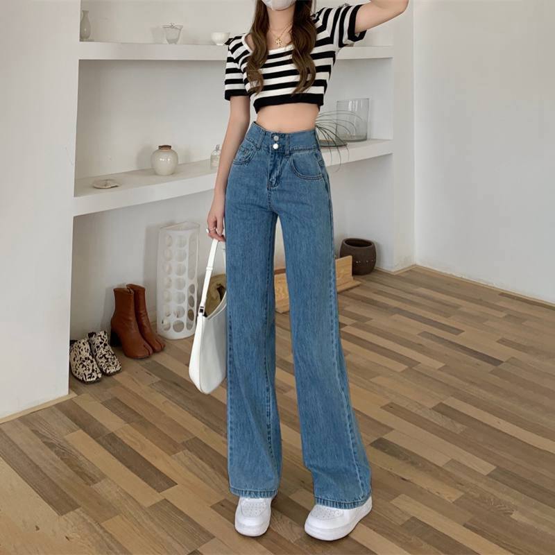 Джинсы с высокой талией и широкими штанинами, женские прямые свободные утягивающие брюки до пола S
Джинсы с высокой талией и широкими штанинами, женские прямые свободные утягивающие брюки до пола S