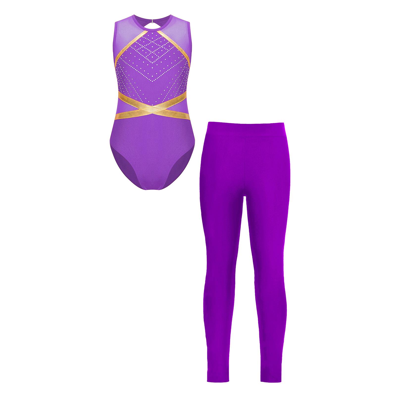 Girls Sparkly Rhinestones Gymnastics Leotard Keyhole Back Patchwork Sleeveless Bodysuit Leggings Set 15-16 Years фіолетовий
Girls Sparkly Rhinestones Gymnastics Leotard Keyhole Back Patchwork Sleeveless Bodysuit Leggings Set 15-16 Years фіолетовий