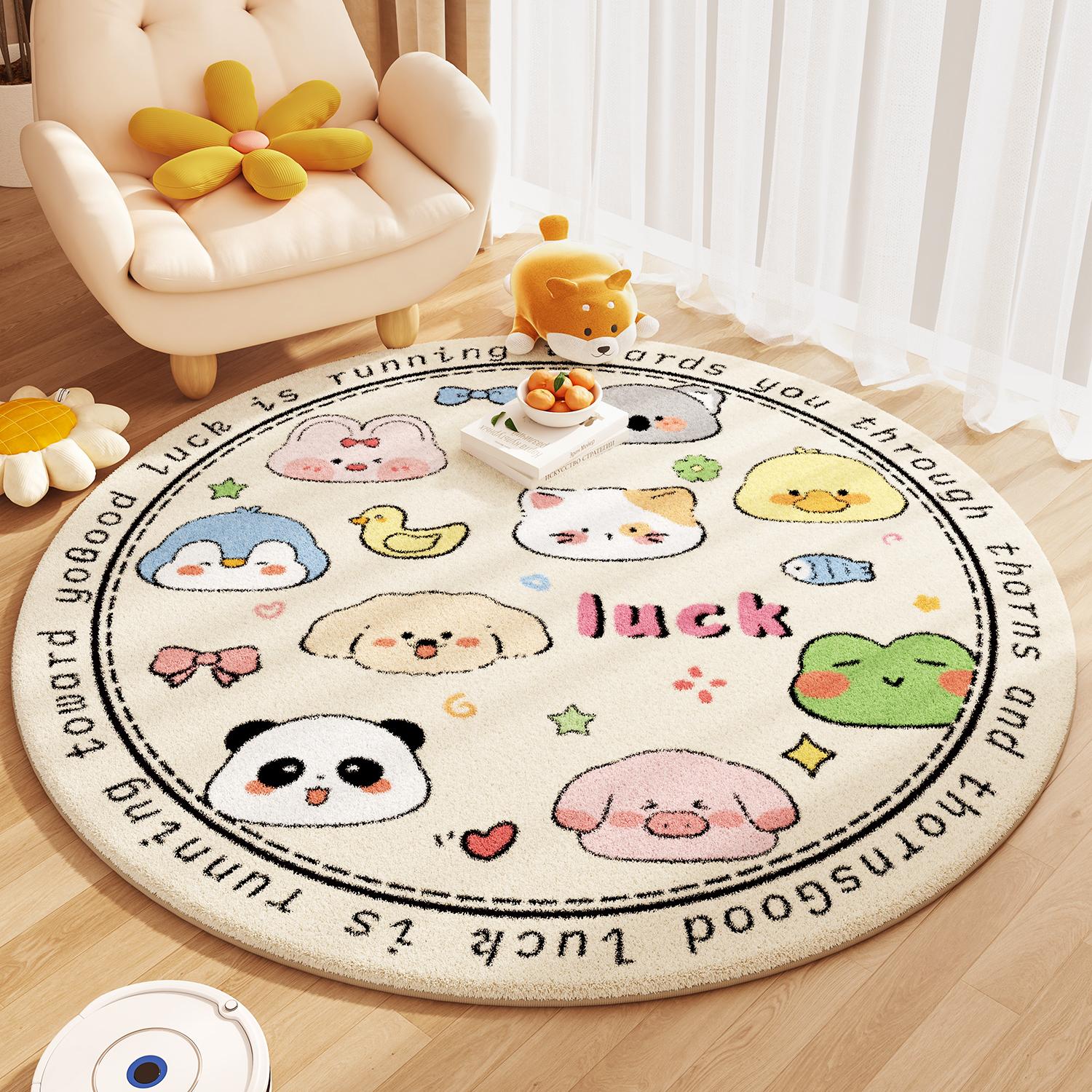 Ковры с мультяшным рисунком для гостиной, милый коврик для декора спальни с капибарой, пушистый мягкий круглый ковер, домашний утолщенный плюшевый коврик для пола 80x80CM
Ковры с мультяшным рисунком для гостиной, милый коврик для декора спальни с капибарой, пушистый мягкий круглый ковер, домашний утолщенный плюшевый коврик для пола 80x80CM
