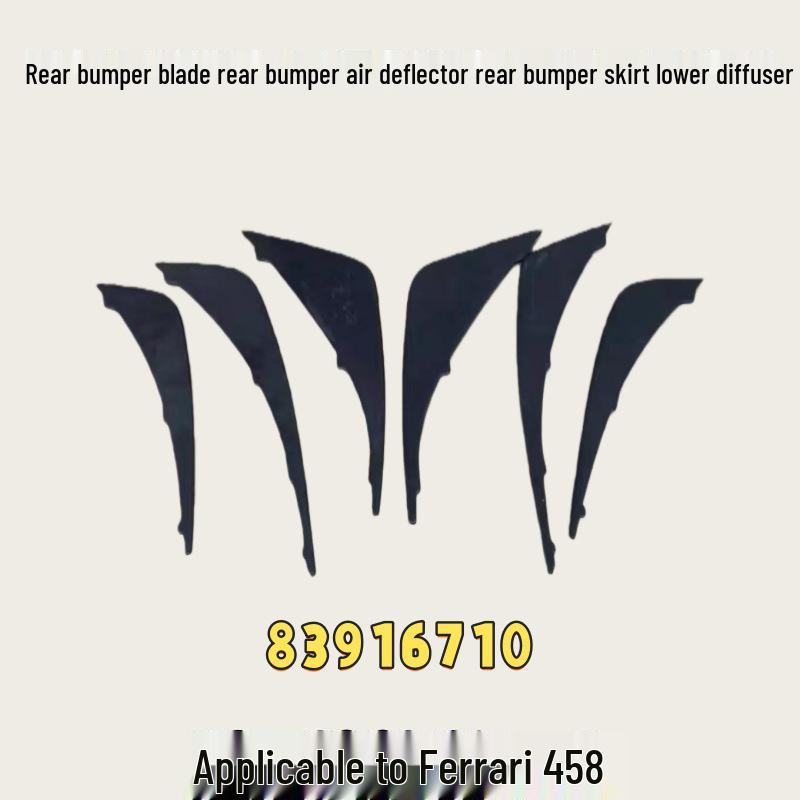 Ferrari 458 Rear Bumper Diffuser Skirt & Air Deflector 83916710 Type 3
Ferrari 458 Rear Bumper Diffuser Skirt & Air Deflector 83916710 Type 3