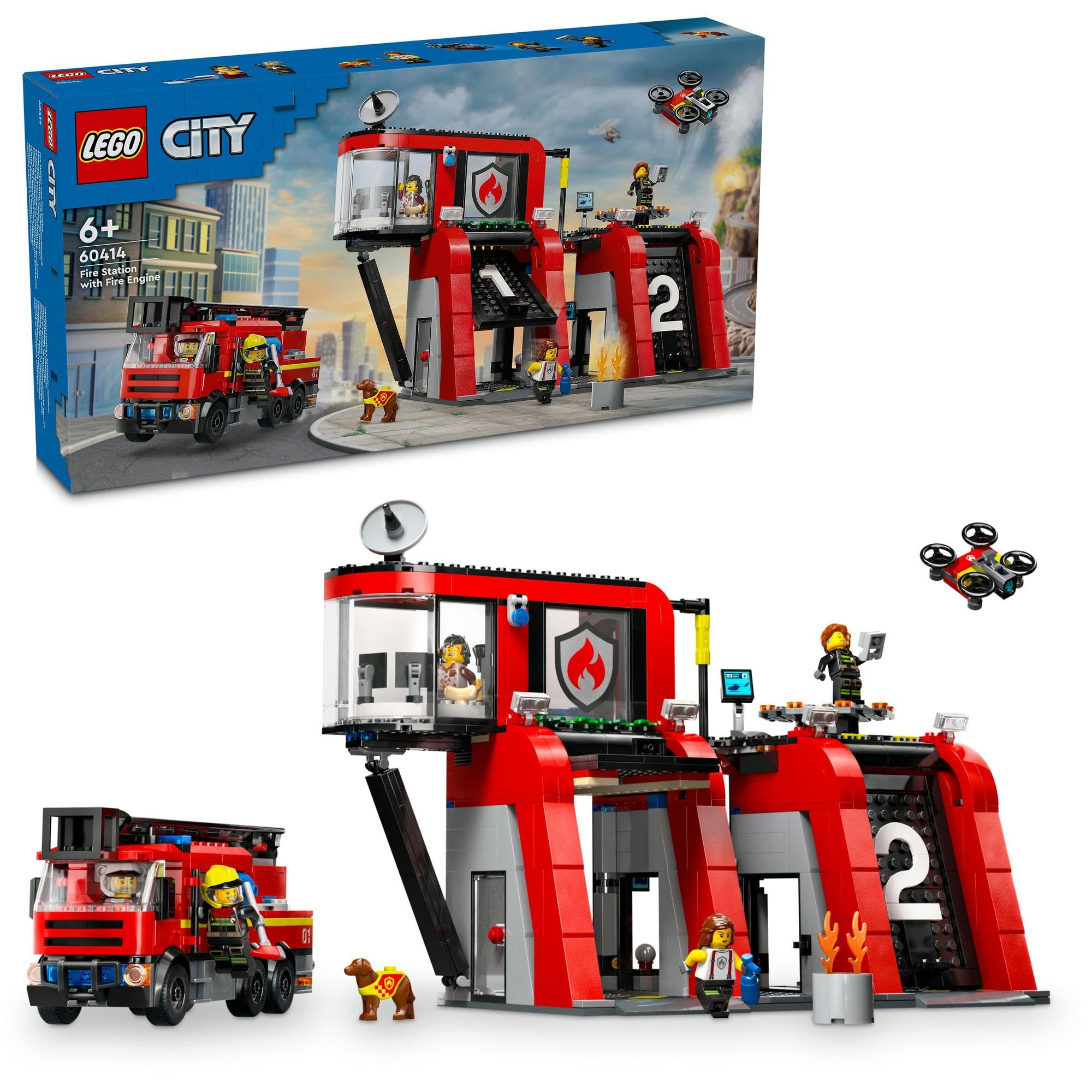 LEGO City Пожарная станция и пожарная машина Игрушка Подарок на день рождения Блоки Развивающие Мальчики Девочки Дети Возраст 6, 7, 8, 9 Транспортные средства Машины Мини-машины 60414
LEGO City Пожарная станция и пожарная машина Игрушка Подарок на день рождения Блоки Развивающие Мальчики Девочки Дети Возраст 6, 7, 8, 9 Транспортные средства Машины Мини-машины 60414