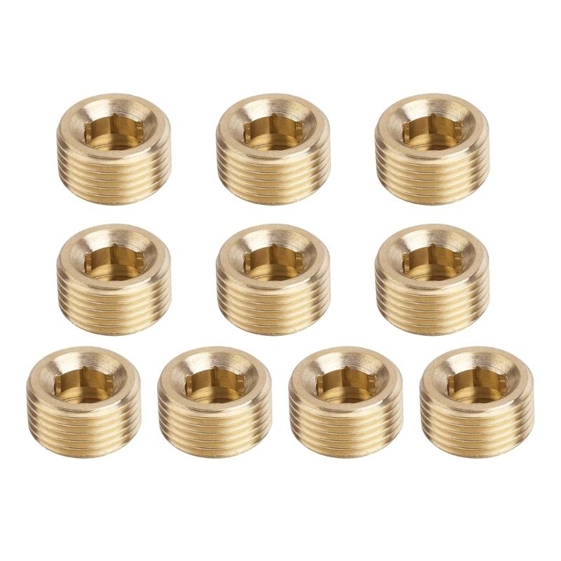 10pcs Sturdy Brass Pipe Plugs Fitting Assortment Set Male Internal Hexgonal Thread Accessory for Sealing Pipe Port 1
10pcs Sturdy Brass Pipe Plugs Fitting Assortment Set Male Internal Hexgonal Thread Accessory for Sealing Pipe Port 1