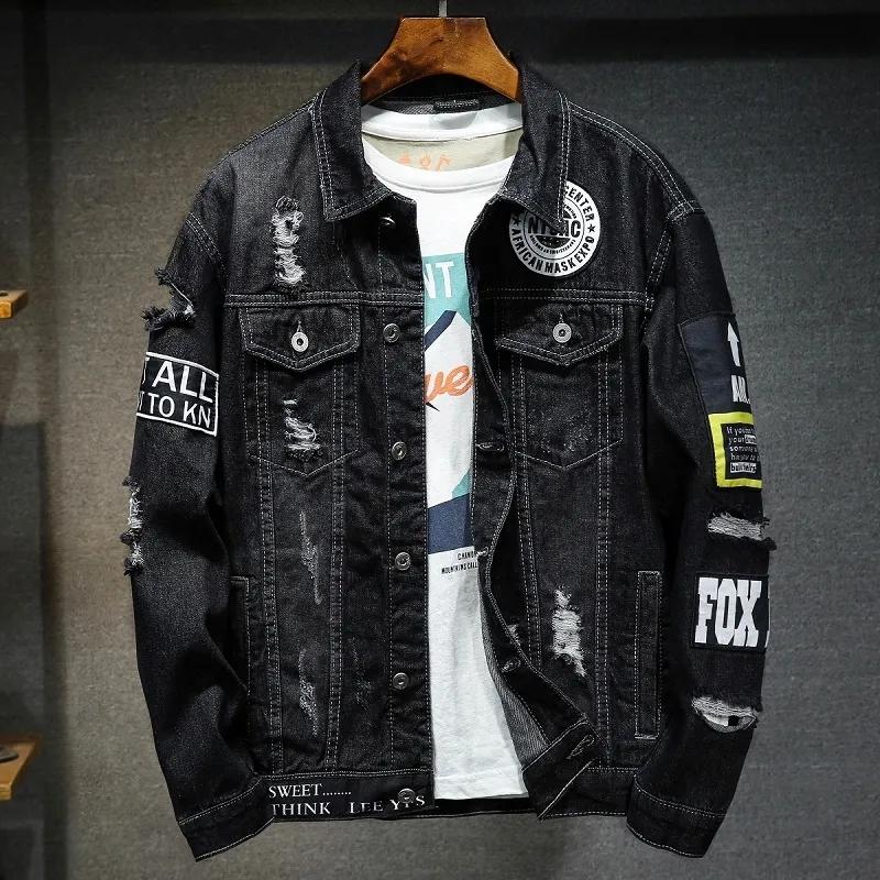 Men Ripped Patches Denim Jacket Streetwear Distressed Cotton Coat Embroidery Patchwork Outerwear XXXXXL чёрный
Men Ripped Patches Denim Jacket Streetwear Distressed Cotton Coat Embroidery Patchwork Outerwear XXXXXL чёрный