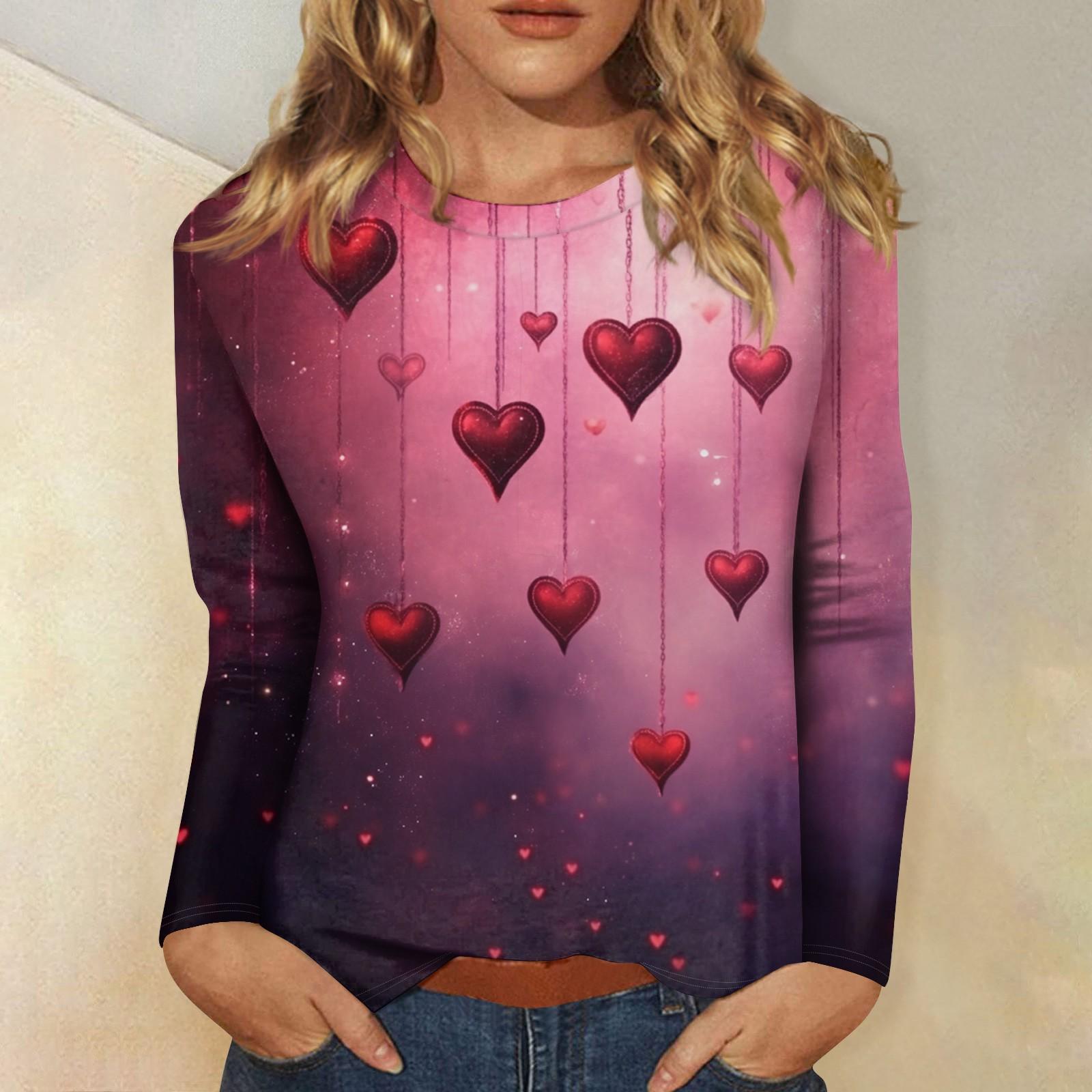 Жіночі топи з круглим вирізом Вільна футболка з принтом до Дня Святого Валентина XL кавун червоний колір
Жіночі топи з круглим вирізом Вільна футболка з принтом до Дня Святого Валентина XL кавун червоний колір