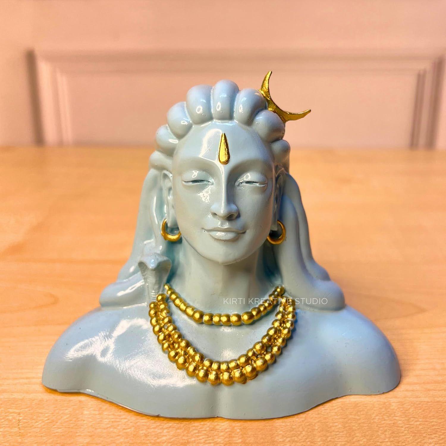 Adiyogi Shiva Statue for Car Dash , Pooja & Gift, Mahadev Murti, Idol, Shankara for Home & Office Decor/Diwali Gifts Items (Pack of 1) (Pastel Blue)
Adiyogi Shiva Statue for Car Dash , Pooja & Gift, Mahadev Murti, Idol, Shankara for Home & Office Decor/Diwali Gifts Items (Pack of 1) (Pastel Blue)