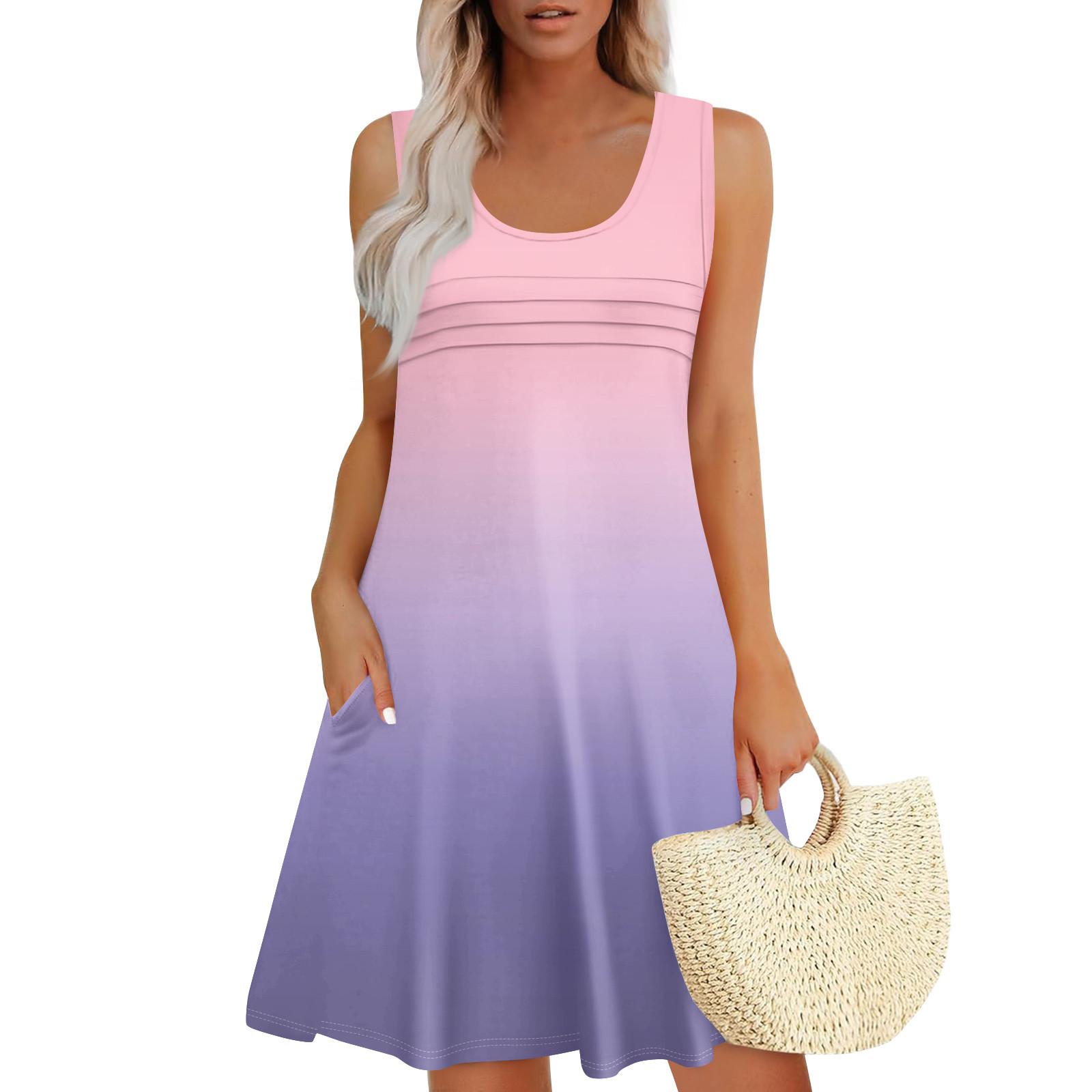 Женские летние платья Свободные сарафаны без рукавов Платье с карманами L розовый
Женские летние платья Свободные сарафаны без рукавов Платье с карманами L розовый