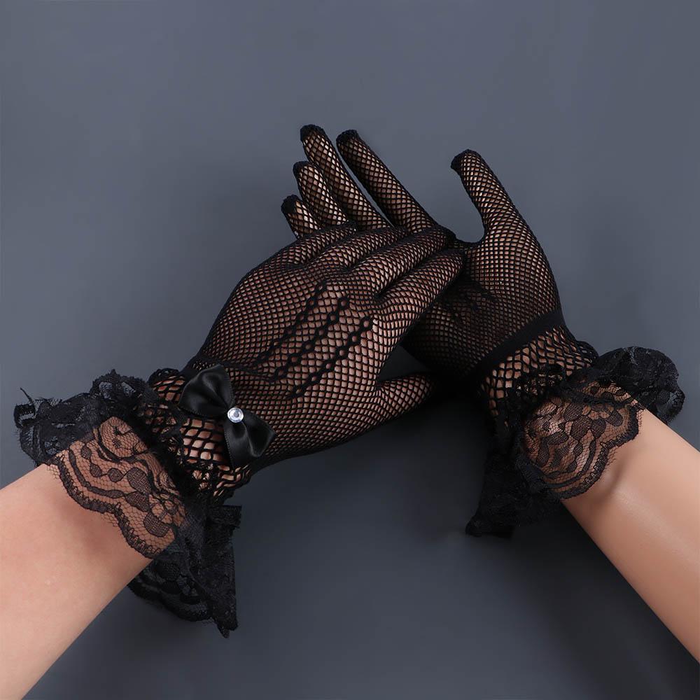 Anti-UV Crystal Fishnet Bow Women Driving Gloves Lace Sun Protection Mittens Wedding Gloves чорний
Anti-UV Crystal Fishnet Bow Women Driving Gloves Lace Sun Protection Mittens Wedding Gloves чорний