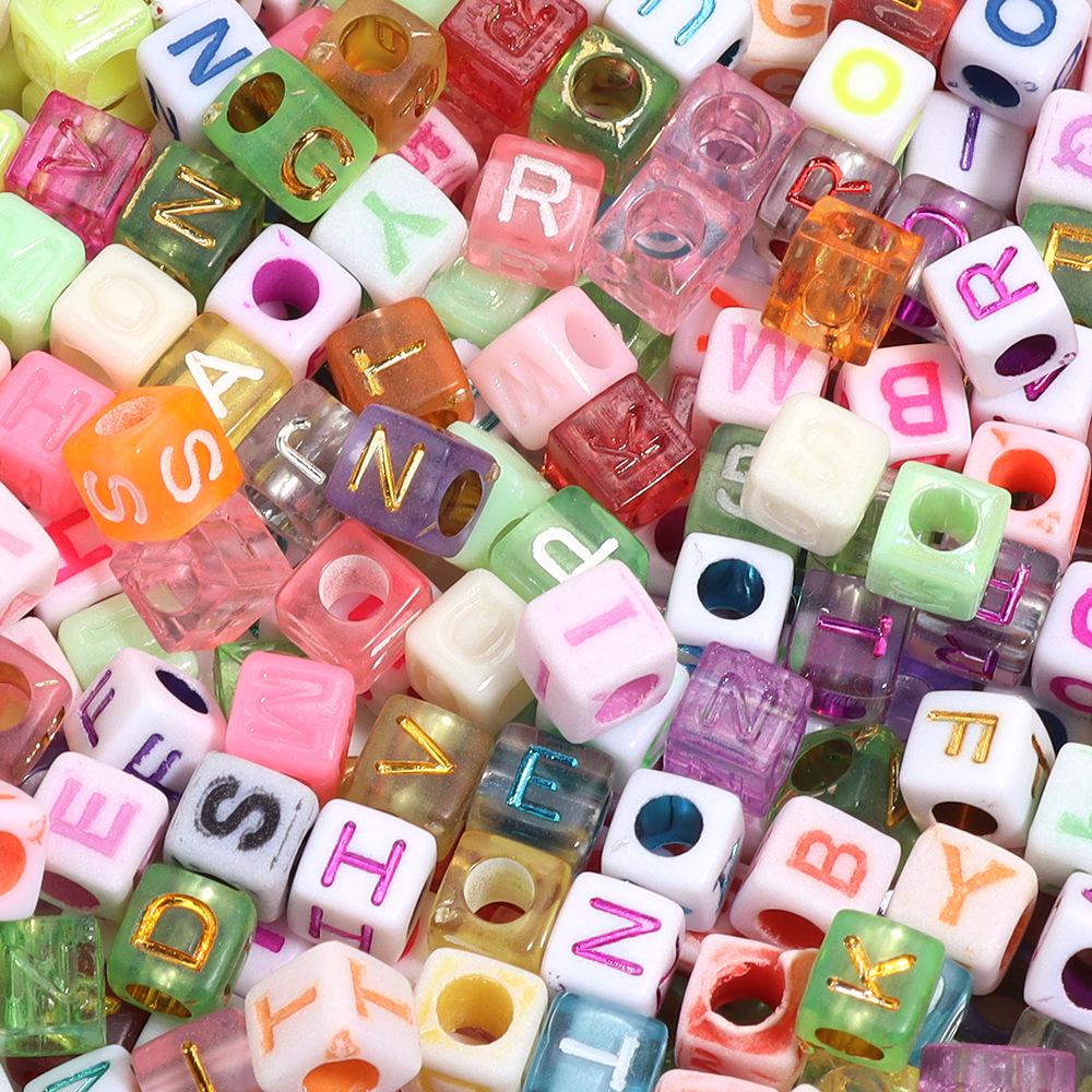 Colorful Acrylic Square Letter Beads - Large Hole English Alphabet Beads for DIY Projects 100 pieces, Random Letters
Colorful Acrylic Square Letter Beads - Large Hole English Alphabet Beads for DIY Projects 100 pieces, Random Letters