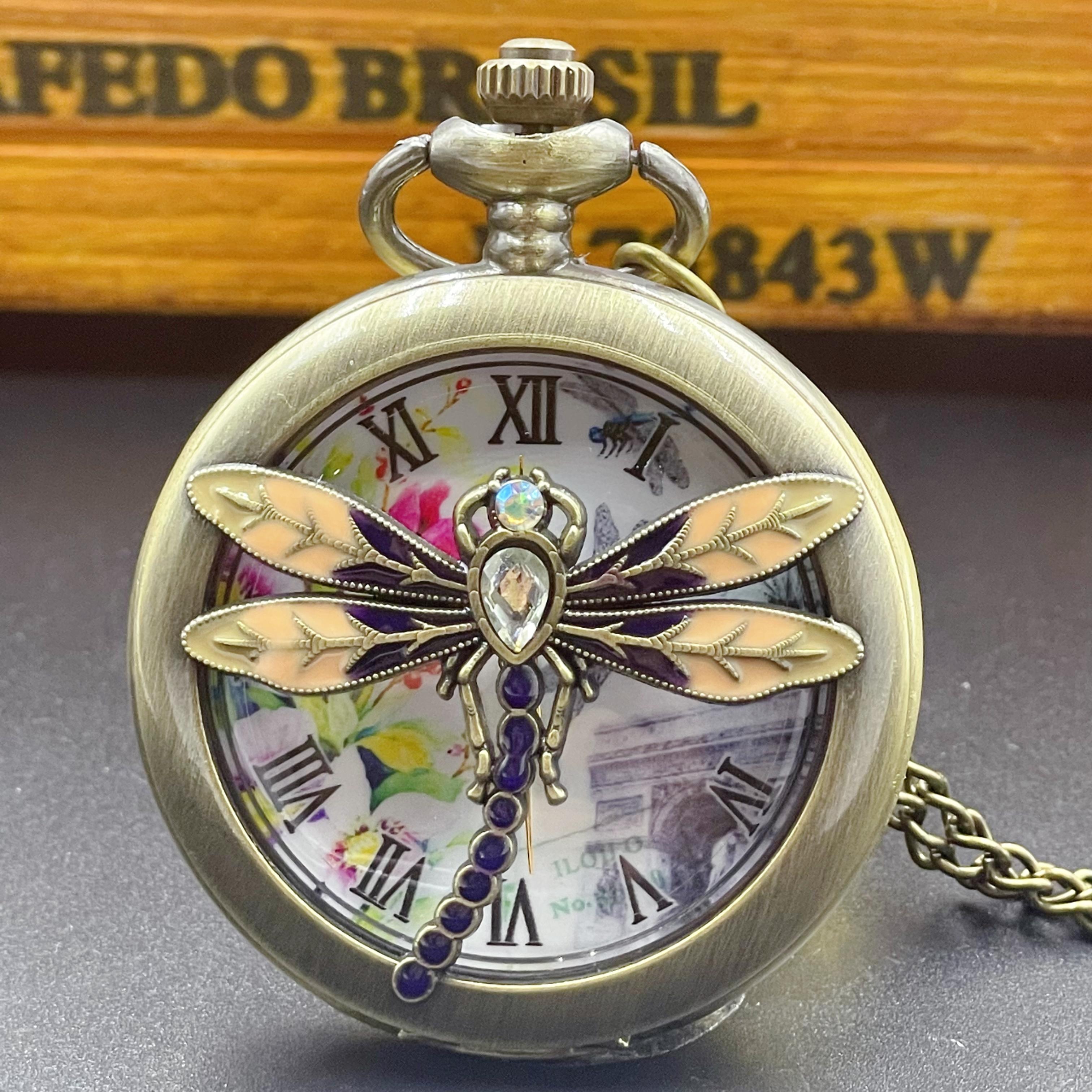 Fashion 3D Cutout Mosaic Brick Dragonfly Quartz Pocket Watch Girls Elegant Sweater Necklace бронзовый
Fashion 3D Cutout Mosaic Brick Dragonfly Quartz Pocket Watch Girls Elegant Sweater Necklace бронзовый