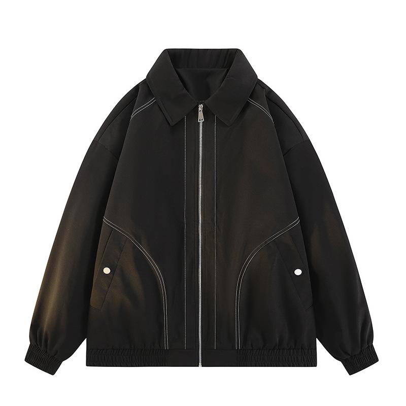 Men s Beige Turn-Down Collar Zip-Up Jacket, Oversized Casual Bomber Jacket with Curved Pocket Detail, Minimalist Streetwear Outerwear M
Men s Beige Turn-Down Collar Zip-Up Jacket, Oversized Casual Bomber Jacket with Curved Pocket Detail, Minimalist Streetwear Outerwear M