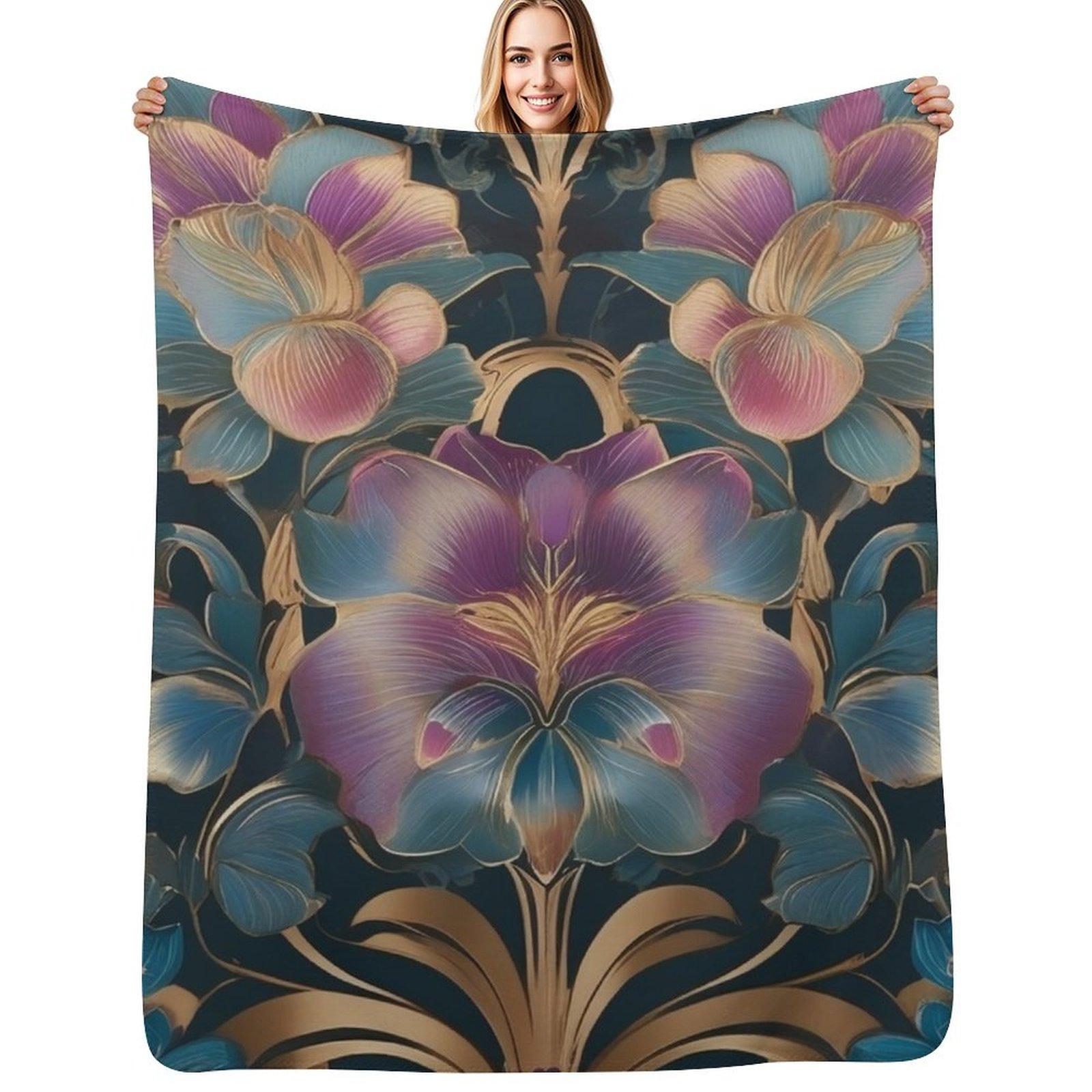 Art Deco Purple Gold Flower Pattern Throw Blanket Cozy Sofa Blanket for TV Watching Napping 102x76cm(40x30in)
Art Deco Purple Gold Flower Pattern Throw Blanket Cozy Sofa Blanket for TV Watching Napping 102x76cm(40x30in)