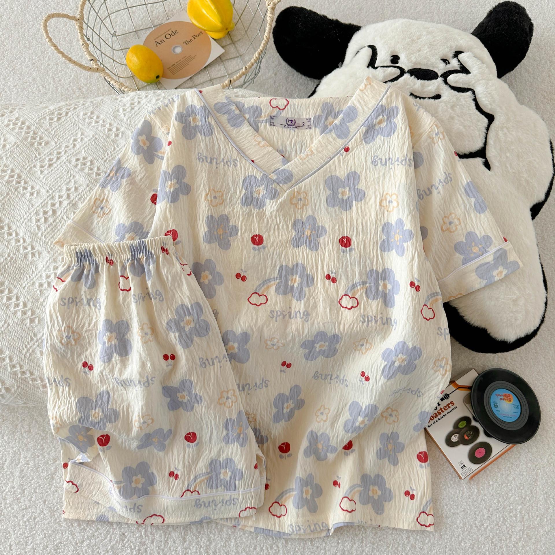 Женская пижама из облачного хлопка с коротким рукавом - Свободная, Удобная, Летняя домашняя одежда, вдохновленная интернет-знаменитостями XL (Universal Size 4)
Женская пижама из облачного хлопка с коротким рукавом - Свободная, Удобная, Летняя домашняя одежда, вдохновленная интернет-знаменитостями XL (Universal Size 4)