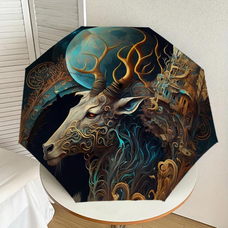 1pc Fantasy Deer with Moonlit Forest Umbrella with Plastic Handle,Suitable for All Seasons Home Travel Outdoor UmbrellaDD486
1pc Fantasy Deer with Moonlit Forest Umbrella with Plastic Handle,Suitable for All Seasons Home Travel Outdoor UmbrellaDD486