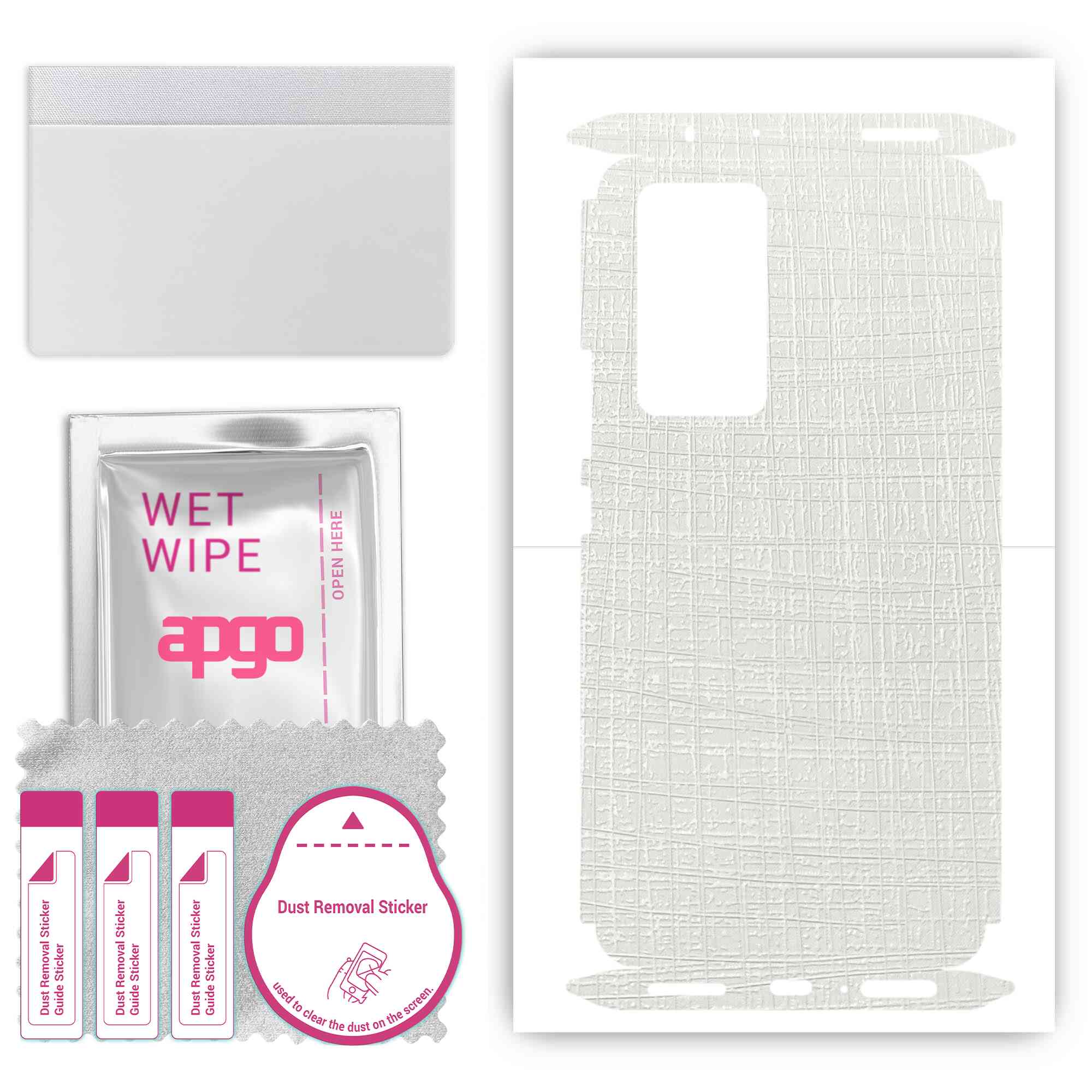 apgo Protective Skin Sticker for the back+sides compatible with Xiaomi 12 Pro, Full Wrap Film, Foil, Vinyl - Pattern White Fabric
apgo Protective Skin Sticker for the back+sides compatible with Xiaomi 12 Pro, Full Wrap Film, Foil, Vinyl - Pattern White Fabric