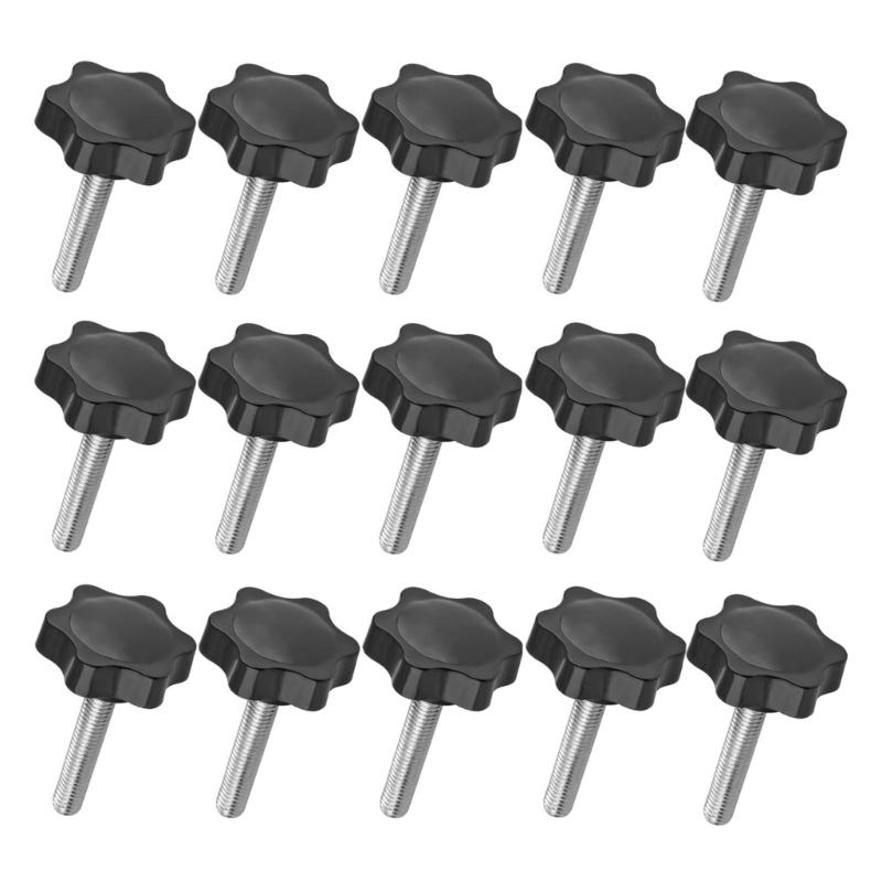 15Pcs Thumb Screws, 32xM6/32xM8 Star Head Threaded Knurled Thumbscrew Grip Knobs Clamping Screw Clamping Handle Bolts Nominal length 40
15Pcs Thumb Screws, 32xM6/32xM8 Star Head Threaded Knurled Thumbscrew Grip Knobs Clamping Screw Clamping Handle Bolts Nominal length 40
