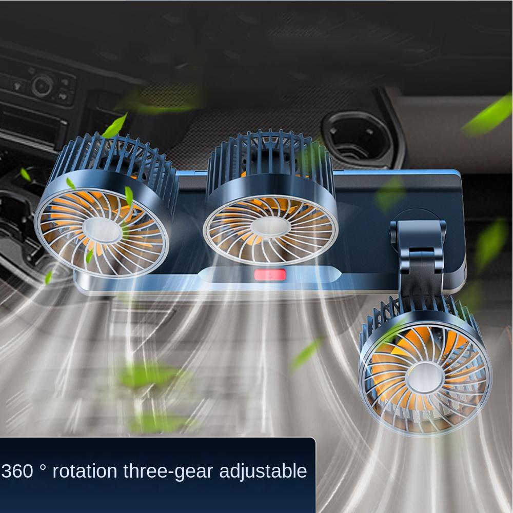 12/24V Automotive Electric Fan Three-Head Car Silent Fan Adjustable Three-Head Car Fan Home
12/24V Automotive Electric Fan Three-Head Car Silent Fan Adjustable Three-Head Car Fan Home