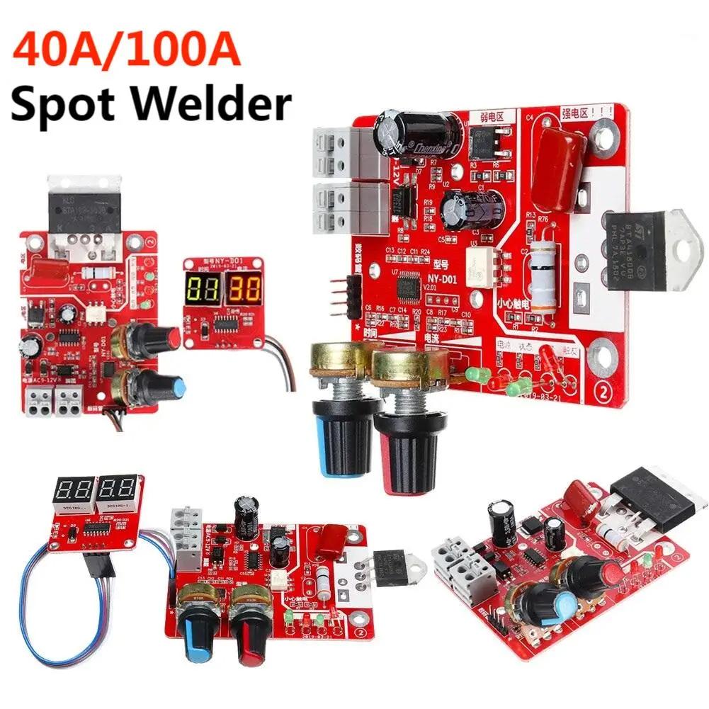 Spot Welder Control Board Kit 40A 100A Spot Welding Machine Control Board Adjustable Time Current Transformer Controller Panel
Spot Welder Control Board Kit 40A 100A Spot Welding Machine Control Board Adjustable Time Current Transformer Controller Panel